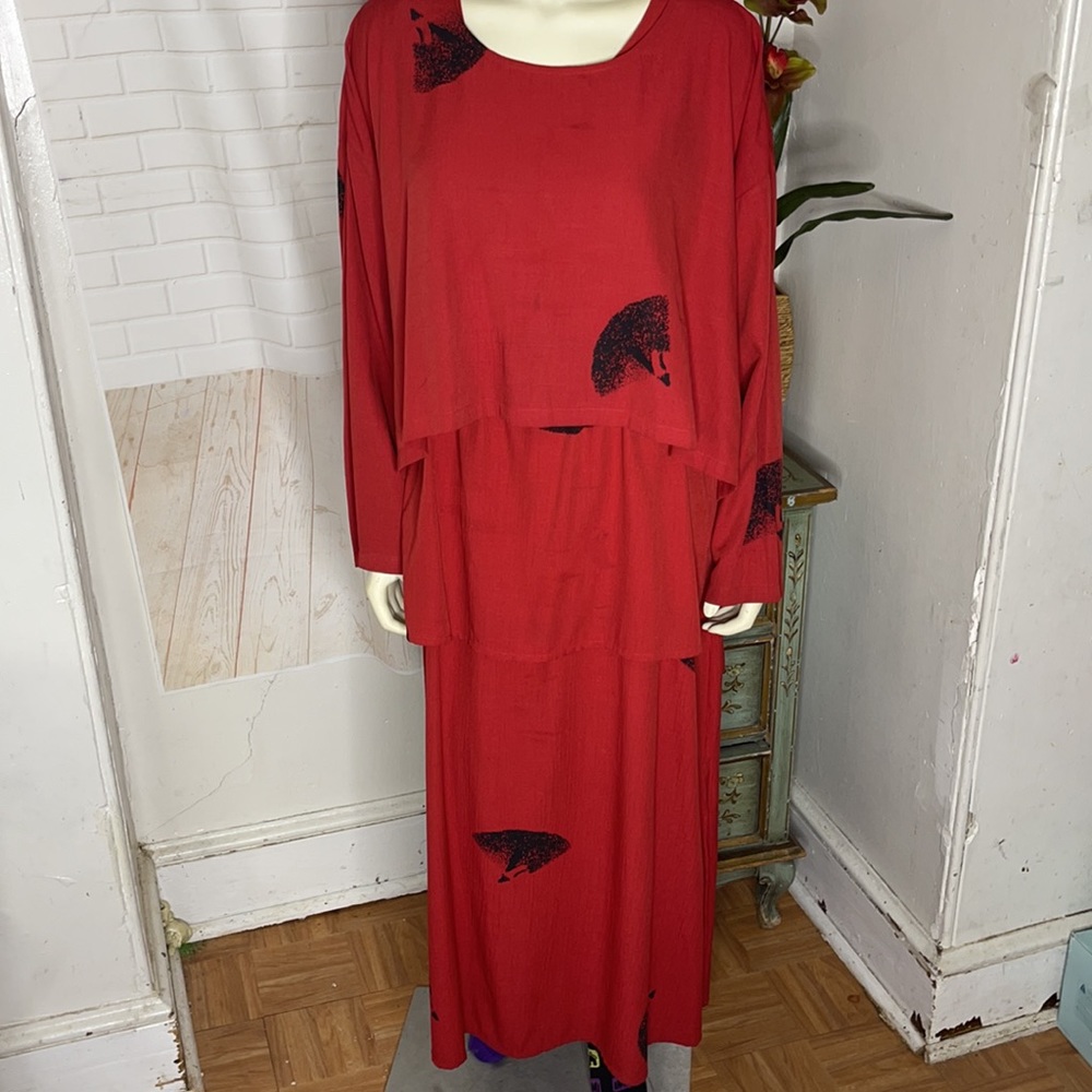 Vtg Jacques Ruc 2 piece Suit Dress